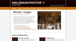 Desktop Screenshot of holzmanufaktur-h.de